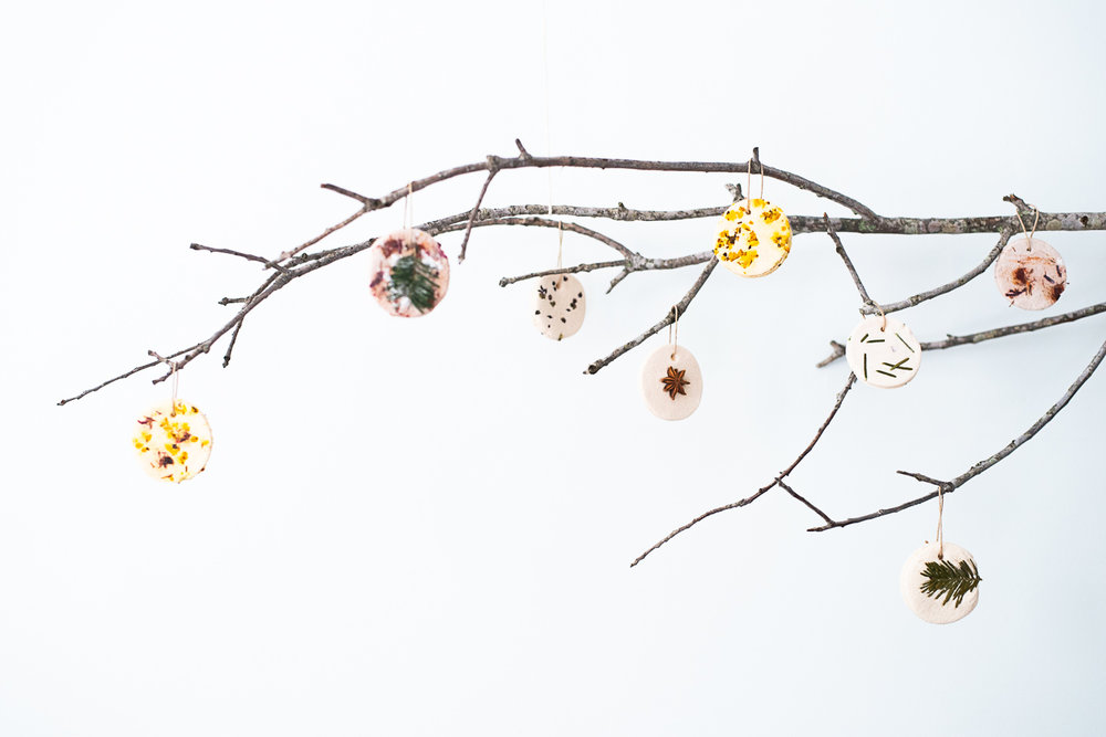 Natural, Botanical Salt Dough Ornaments from Compost and Cava