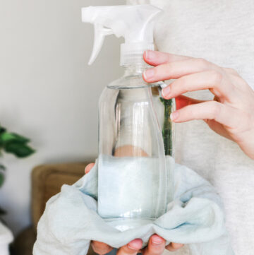 This DIY upholstery spray removes stubborn stains and refreshes furniture with the power of essential oil, vinegar, and rosemary.