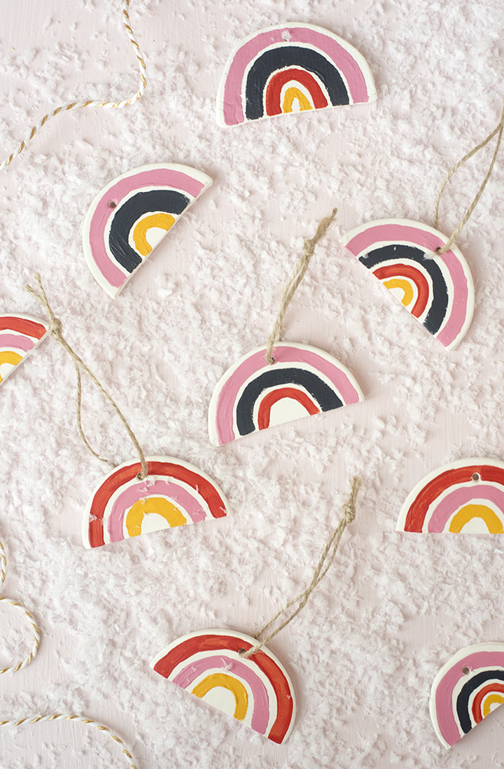 DIY Rainbow Clay Ornaments from Alice and Lois