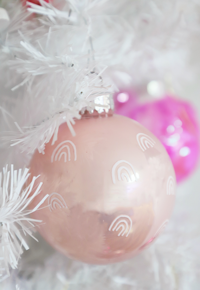 Simple Pink Ornaments from A Bubbly Life