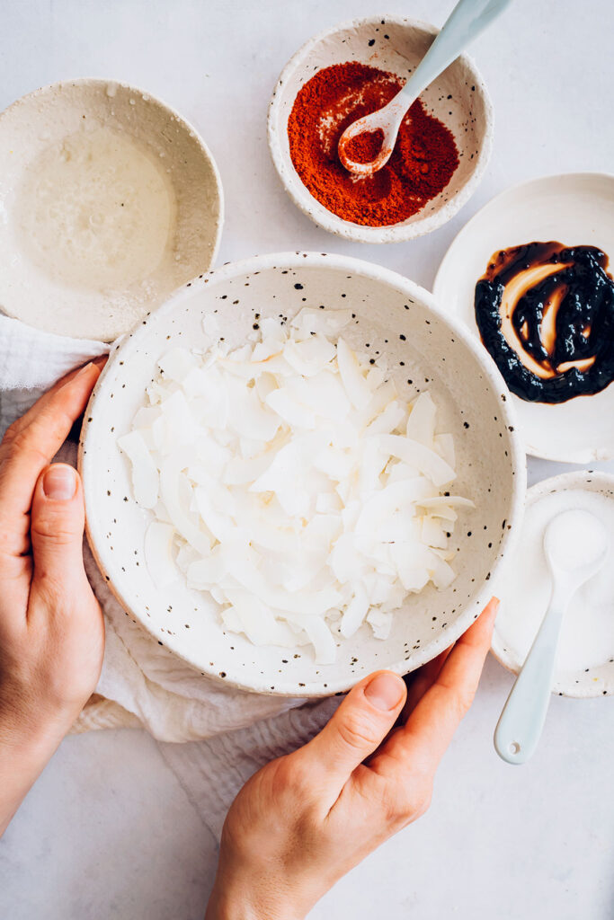 Ingredients for Making Coconut Bacon