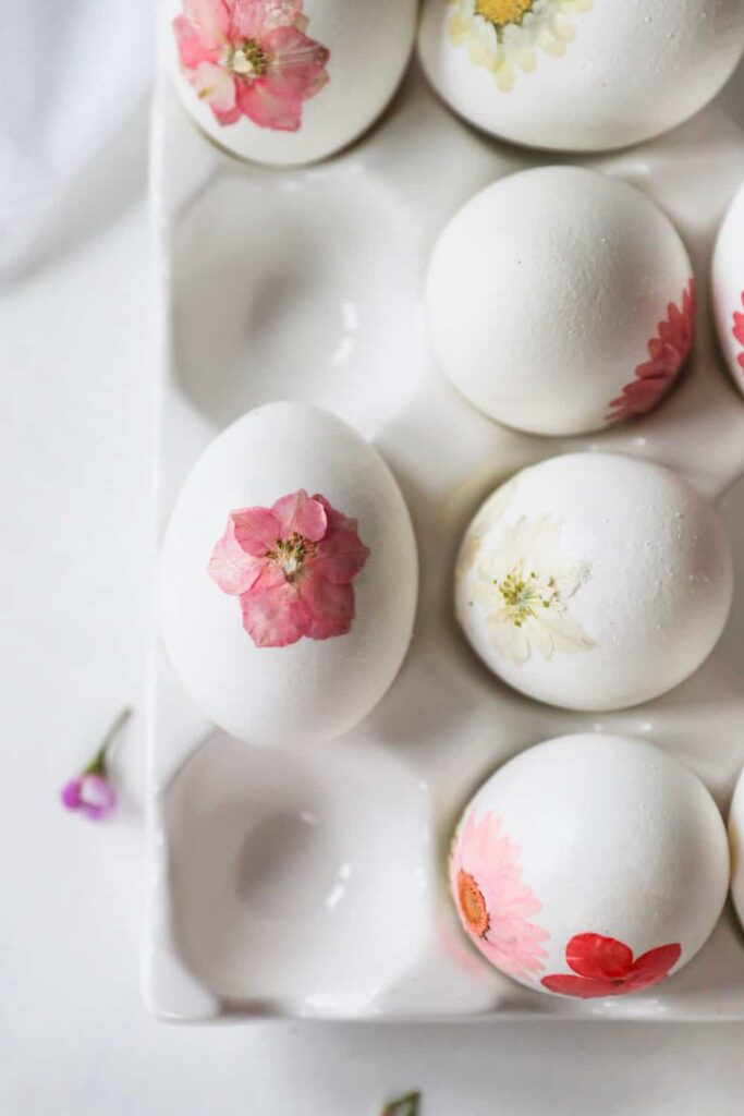 DIY Pressed Flower Easter Eggs