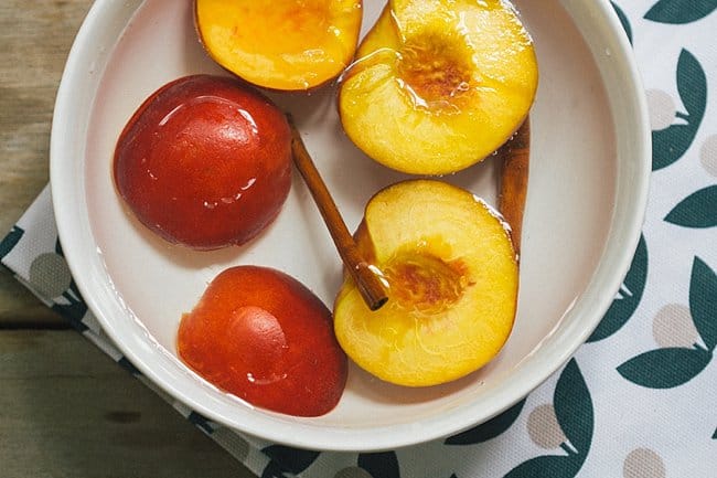 How to grill peaches - soak beforehand