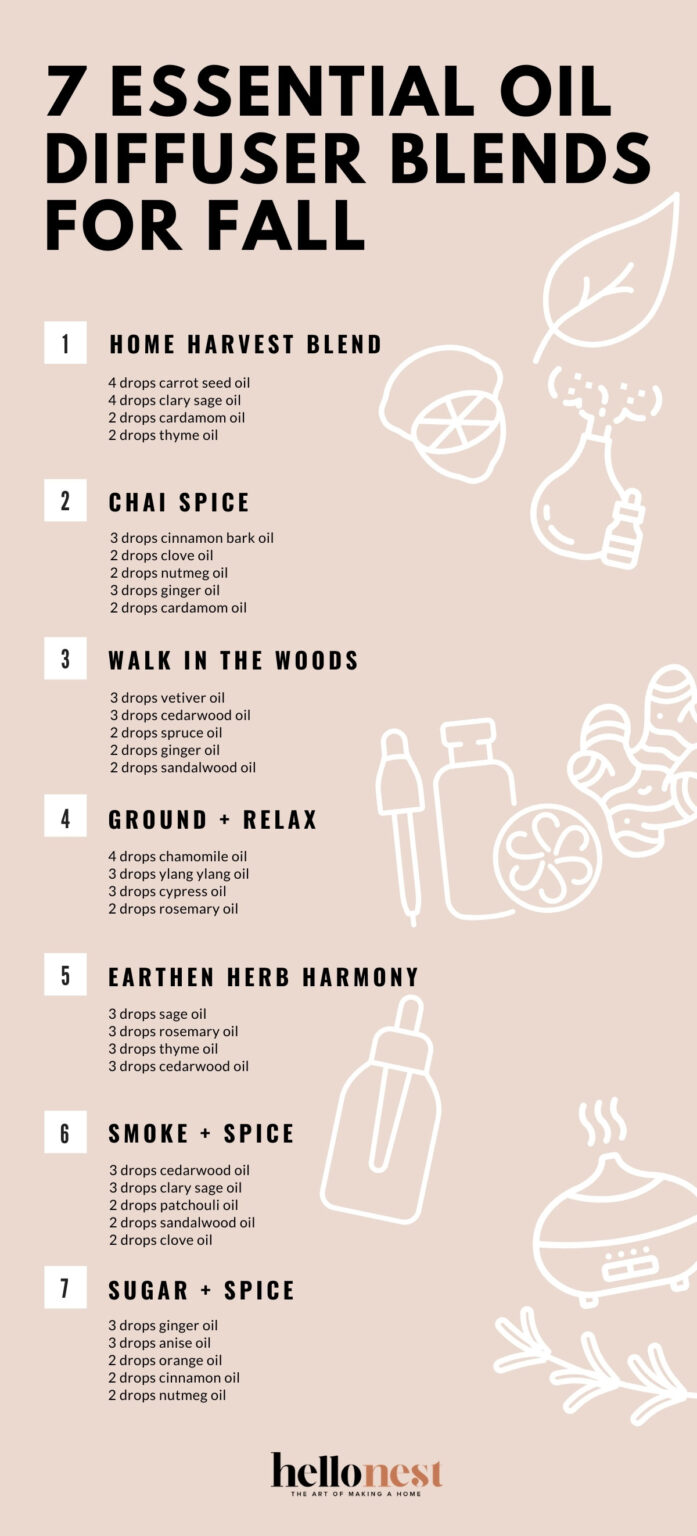 7 Cozy Essential Oil Diffuser Blends for Fall | Hello Nest