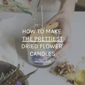 DIY dried flower candles