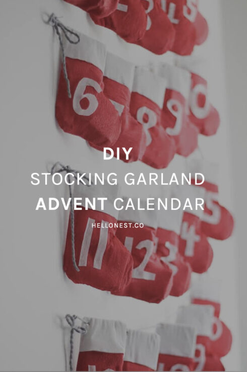 DIY Stocking Garland Advent Calendar - HelloNest.co