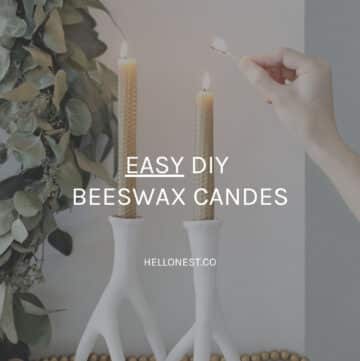 DIY beeswax candles