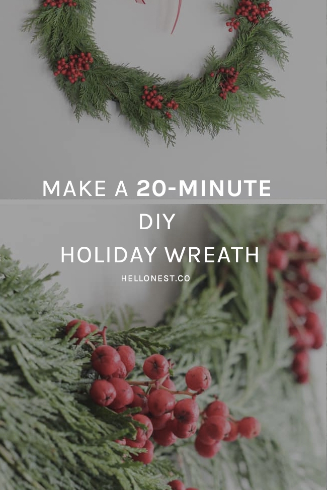 20-Minute DIY Holiday Wreath - HelloNest.co