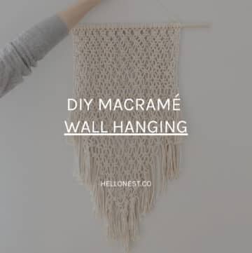 DIY macrame wall hanging