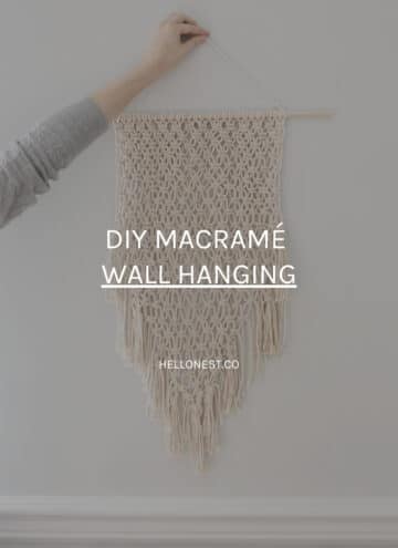 DIY macrame wall hanging