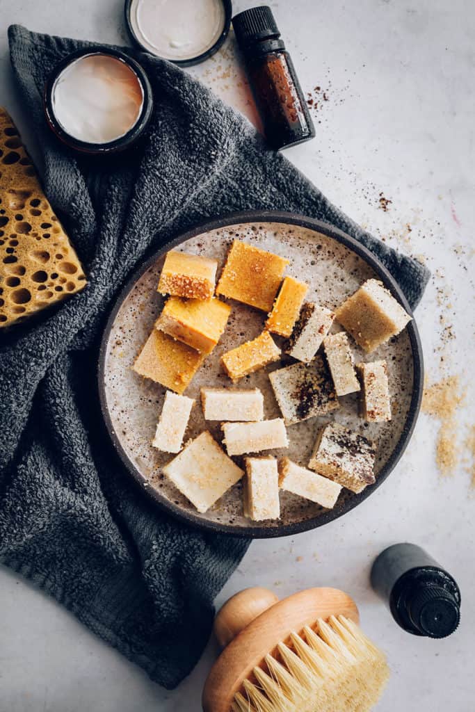 Ice cube tray uses: sugar scrub cubes