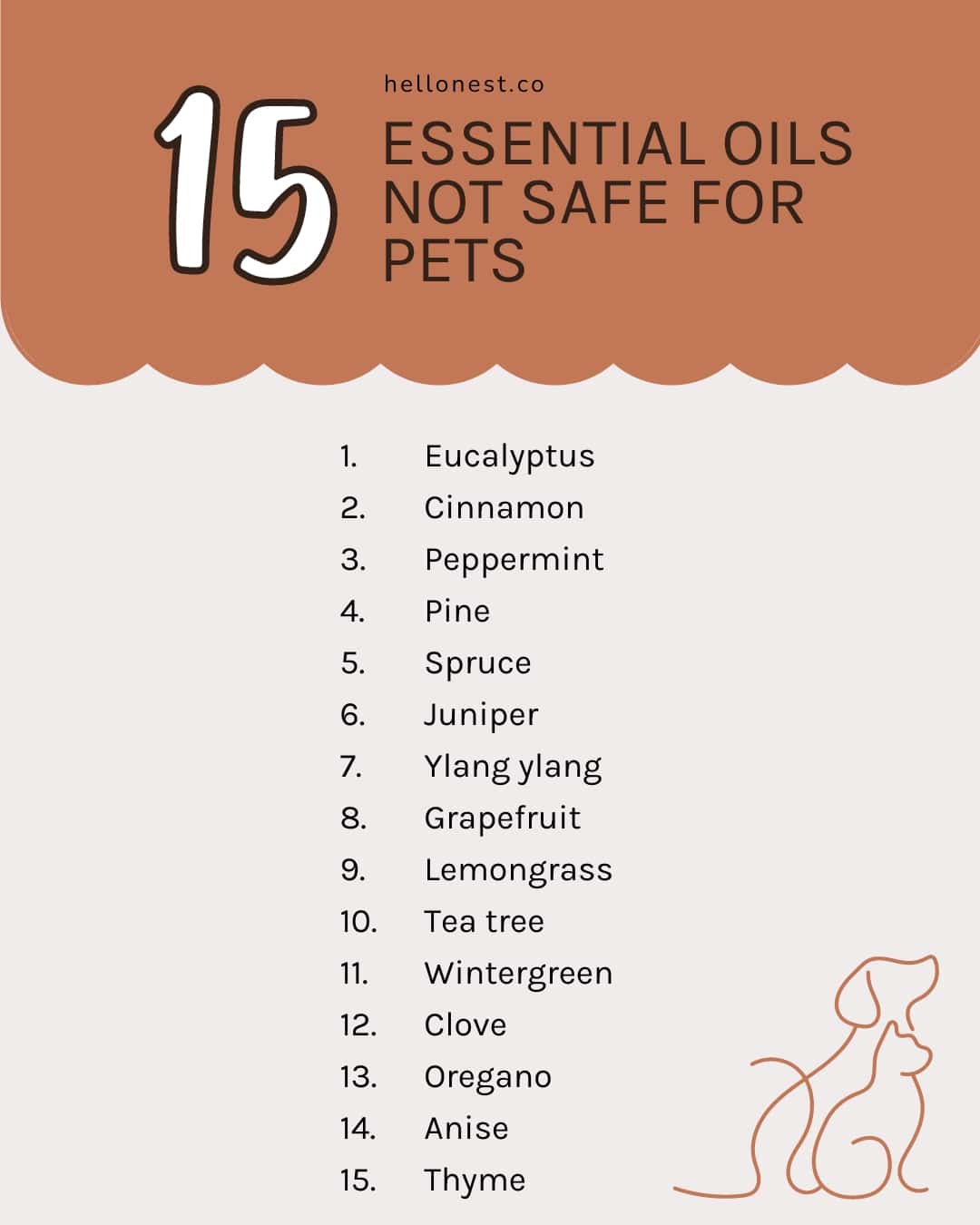 15 essential oils that are not safe for pets