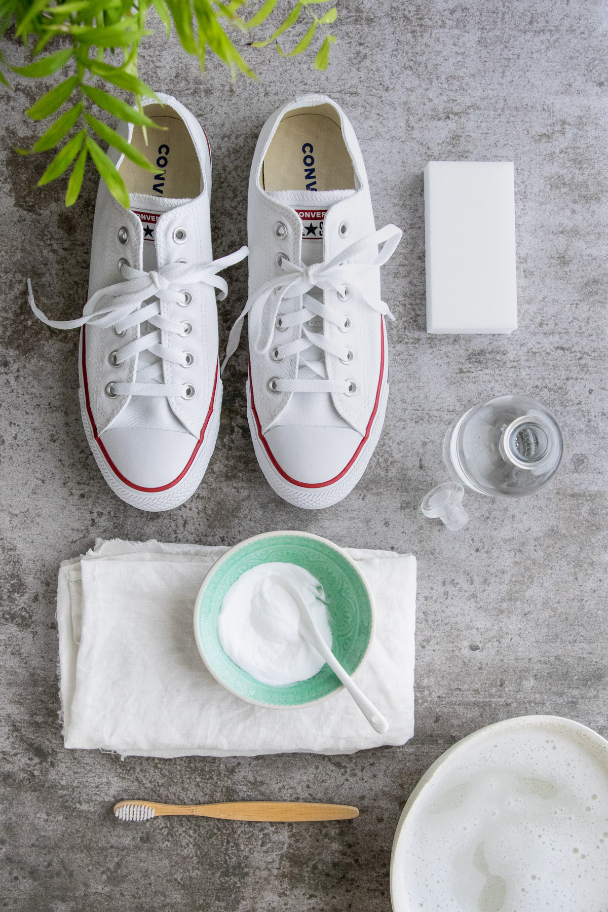 Supplies you'll need to clean converse sneakers