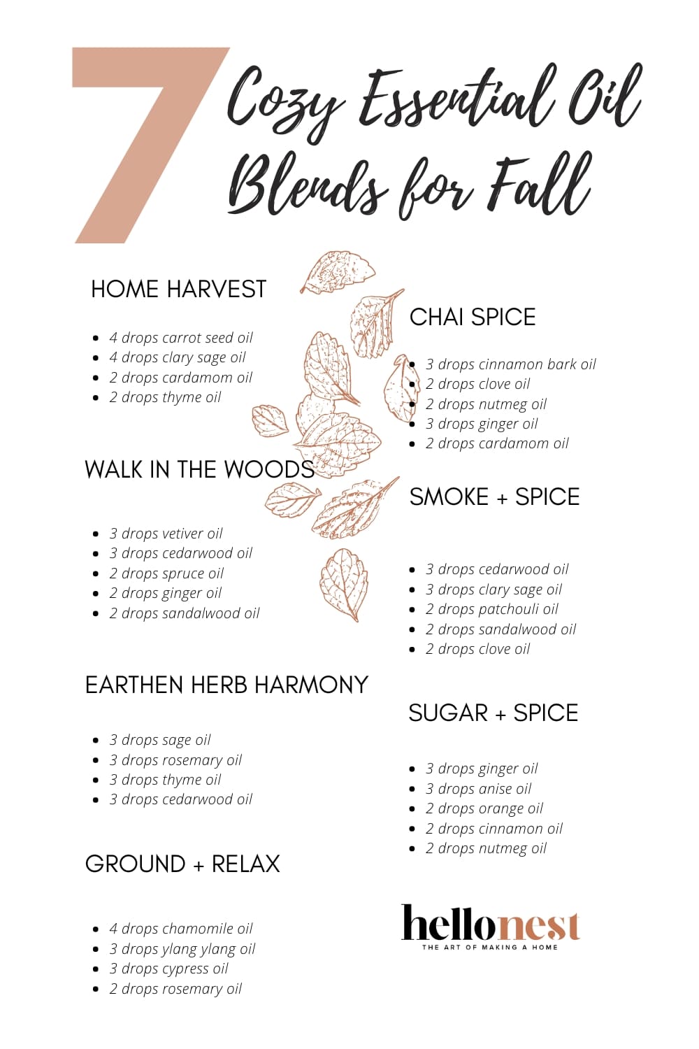 cozy essential oil blends for fall