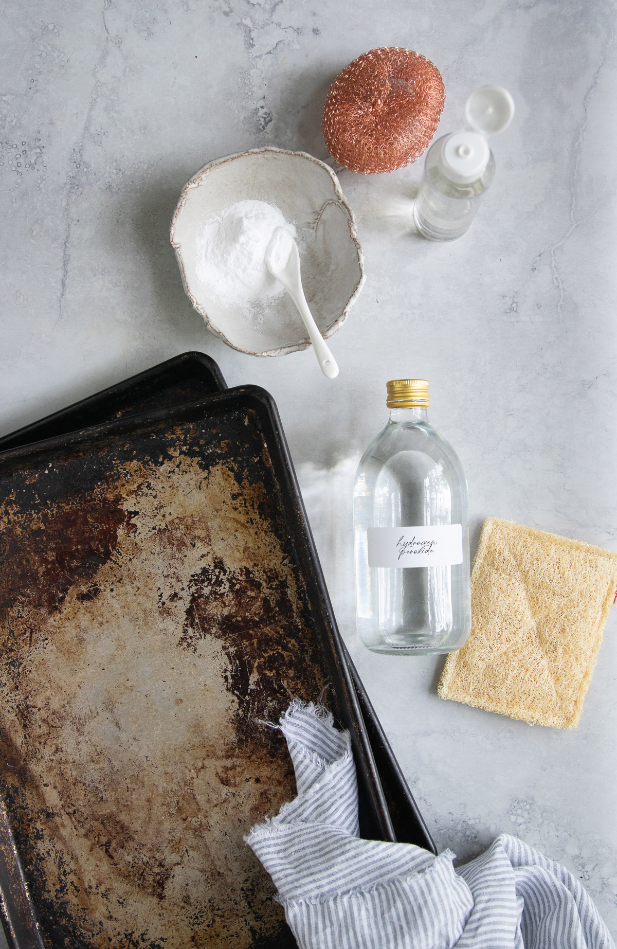 how to restore blackened cookie sheets