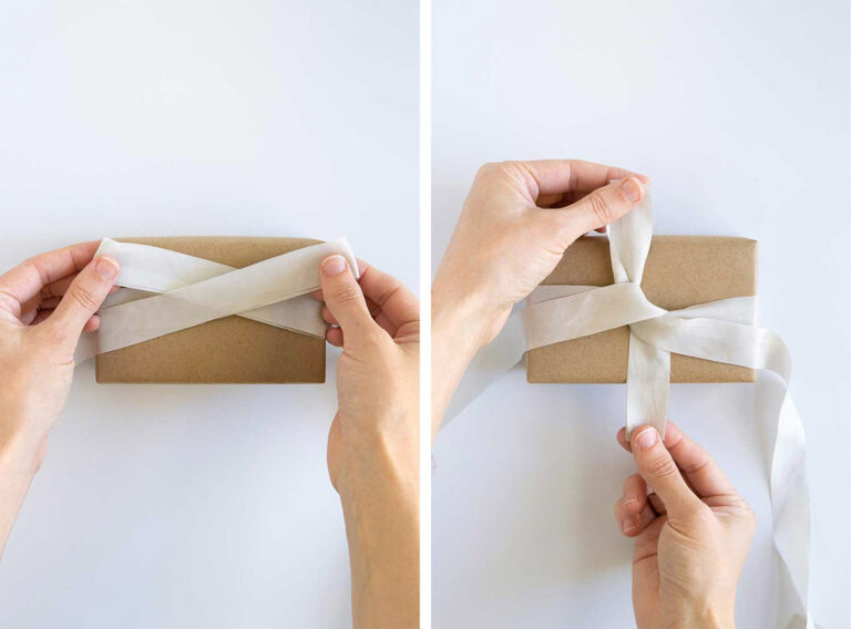 5 Ways To Tie A Bow For The Prettiest Gifts Ever Hello Nest   How To Tie A Bow 7 768x568 