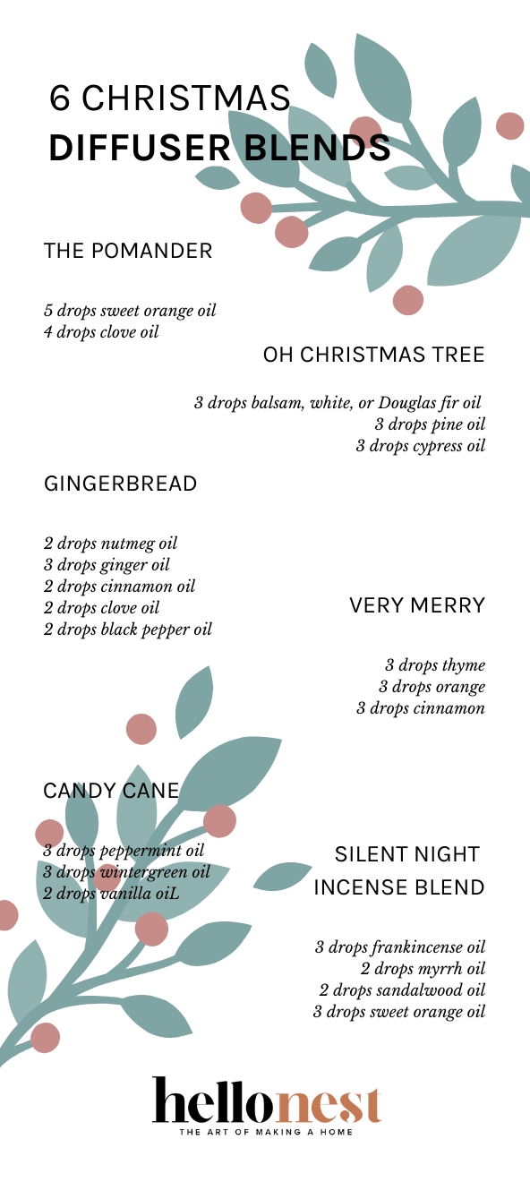 6 Diffuser Blends for Christmas