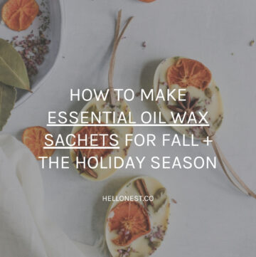 DIY essential oil wax sachets