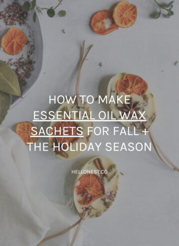 DIY essential oil wax sachets