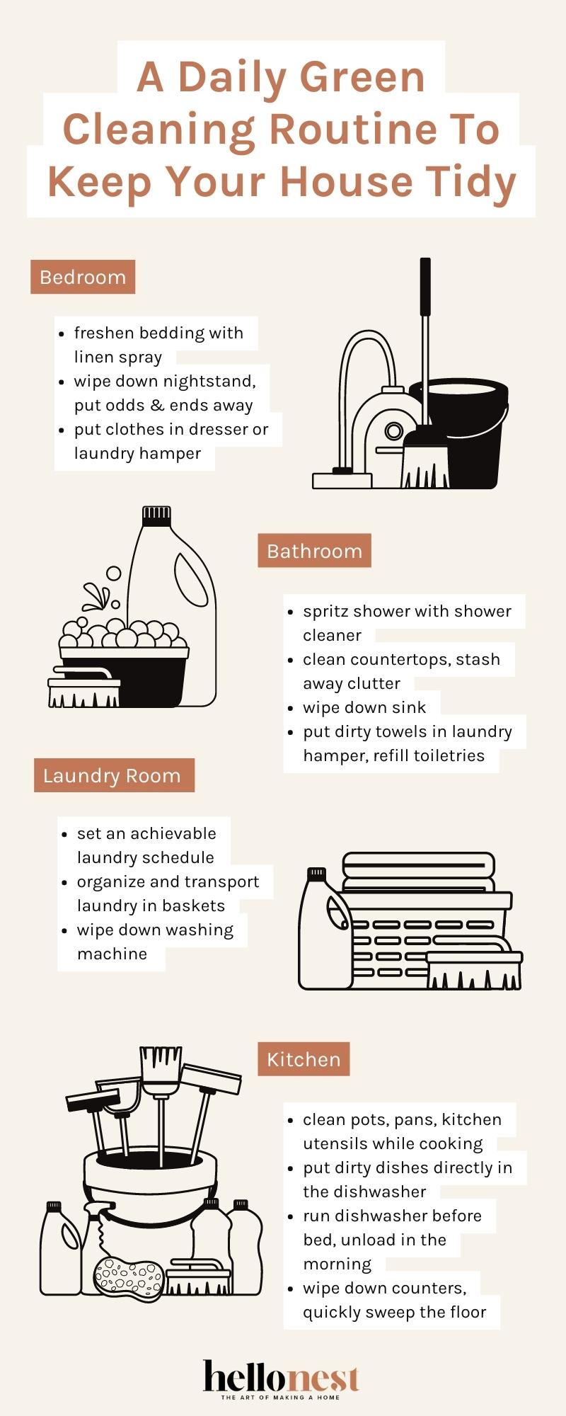 A Green Daily Cleaning Routine To Keep Your House Tidy