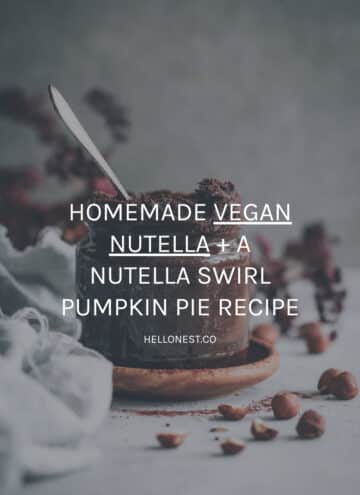 Homemade vegan nutella recipe