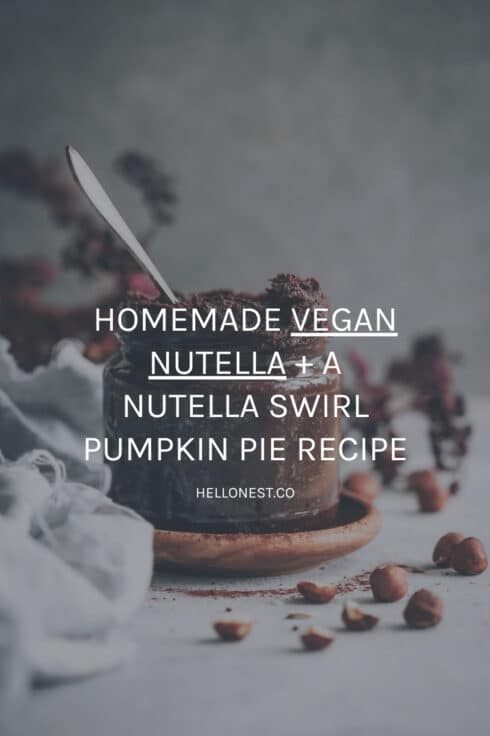 Homemade vegan nutella recipe