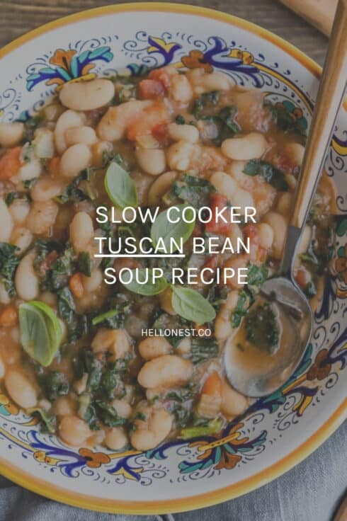 Slow Cooker Tuscan Bean Soup