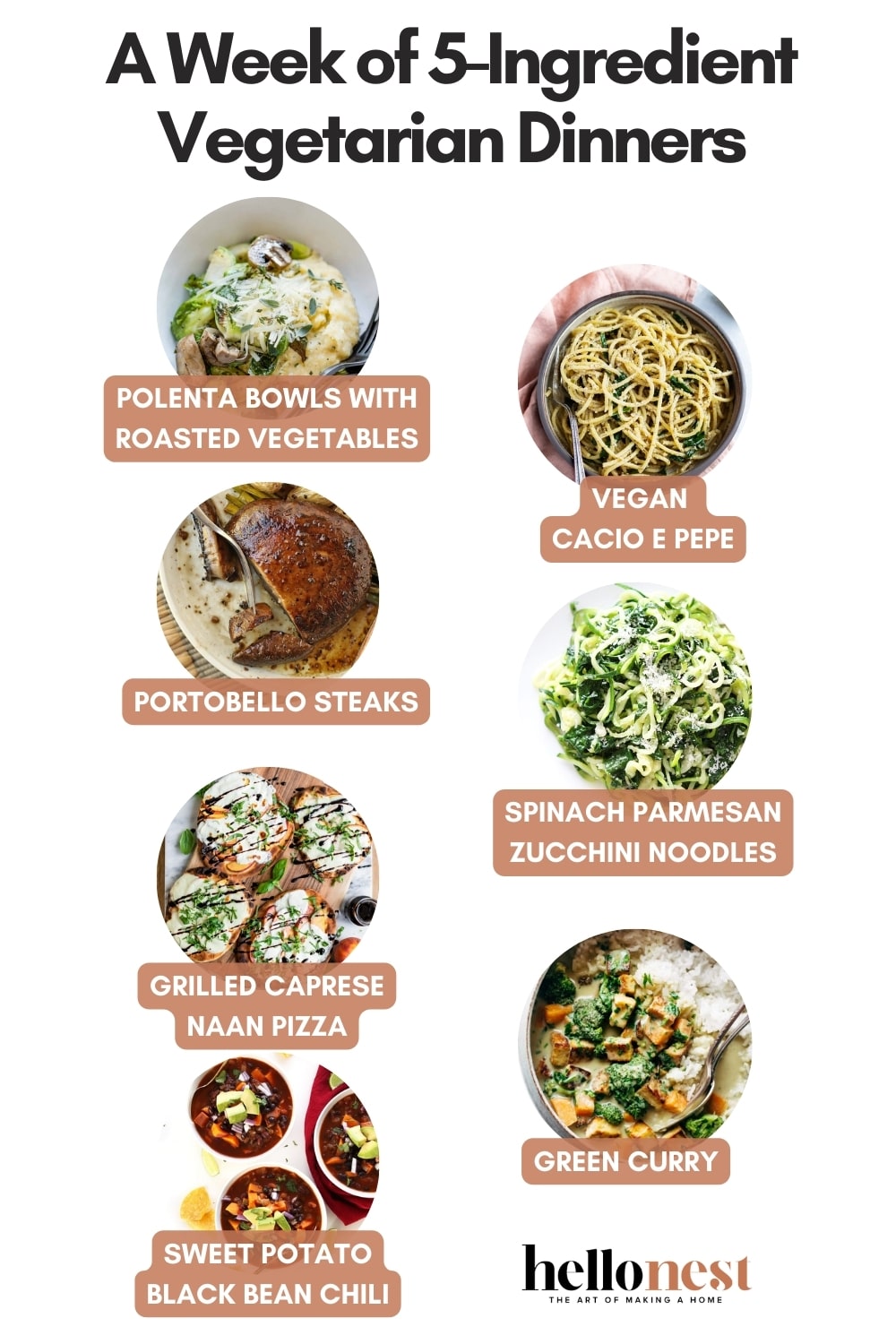 vegetarian dinners with 5 ingredients