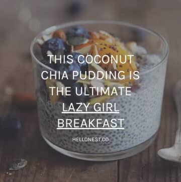 Coconut chia pudding easy lazy breakfast