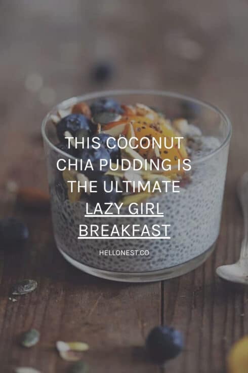 Coconut chia pudding easy lazy breakfast